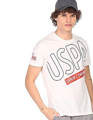 U S Polo Assn Denim Co Crew Neck Brand Print T-Shirt