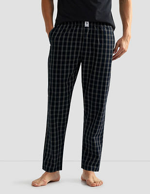 U S Polo Assn All Over Check OELP5 Lounge Track Pants - Pack Of 1