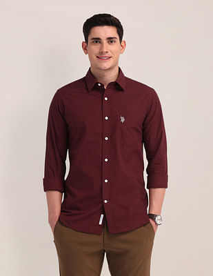 U S Polo Assn Tailored Fit Dobby Shirt