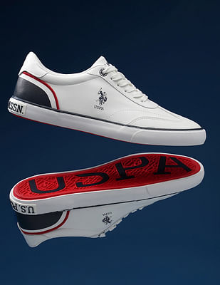 Buy U.S. POLO ASSN. Clanal Men Casual Colorblock White Sneakers online