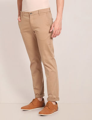 U S Polo Assn Denver Slim Fit Cotton Stretch Solid Signature Chinos