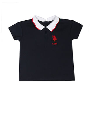 U S Polo Assn Kids Tipped Collar Pure Cotton Polo Shirt