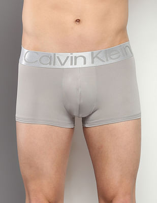 Buy Calvin Klein Underwear Men Stone Grey Low Rise Silk Knit Solid Trunks -  NNNOW.com