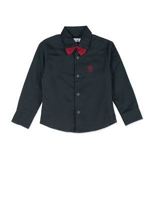 U S Polo Assn Kids Boys Solid Twill Shirt