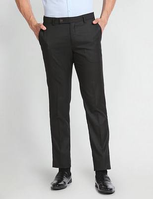 Arrow Tailored Regular Fit Dobby Formal Trousers