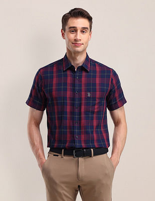 U S Polo Assn Tailored Fit Checked Shirt