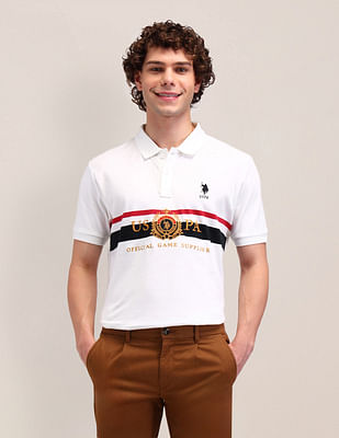 U S Polo Assn Printed Slim Fit Polo Shirt