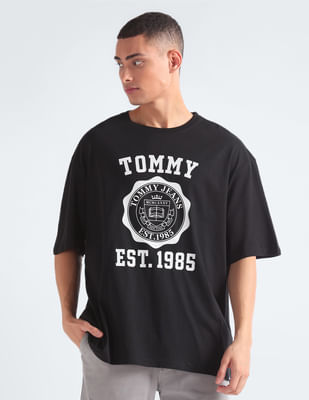 売れ筋商品|||トミーヒルフィガー Tシャツ レディース トップス VARSITY CREST TEE - Print T-shirt - dark night navy Tommy Jeans VARSITY CREST TEE - Print T-shirt - dark night