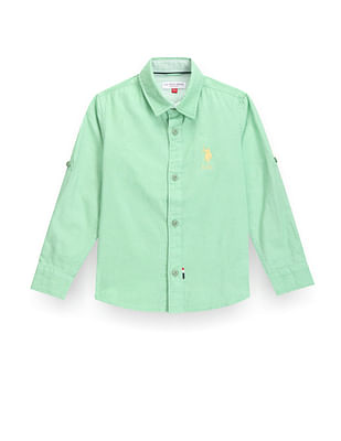 U S Polo Assn Kids Boys Solid Shirt