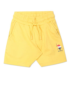 U S Polo Assn Kids Solid Cotton Coordinate Shorts