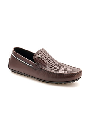 Arrow Texture Leather Mytech Loafers