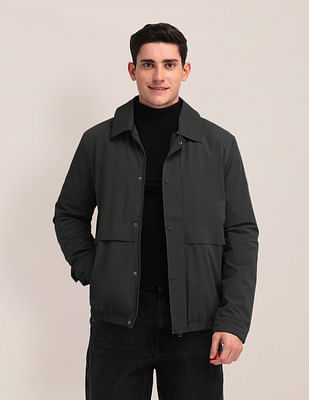 U S Polo Assn Spread Collar Solid Jacket