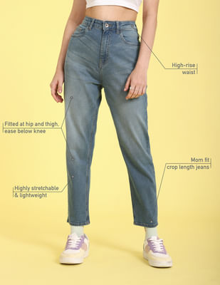   レディースM size Buy Flying Machine Women Mid Rise Relaxed Mom Fit Jeans - NNNOW.com
