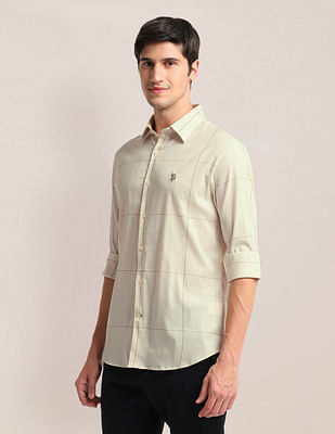 U S Polo Assn Windowpane Check Tailored Fit Shirt