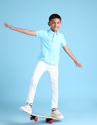 U S Polo Assn Kids Boys Solid Polo Shirt