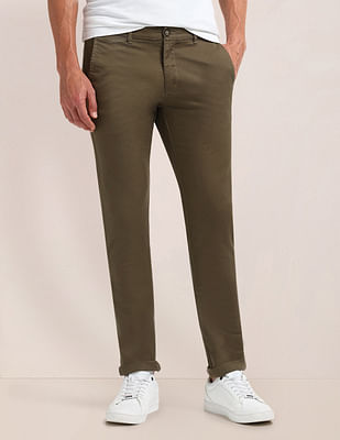 U S Polo Assn Denver Slim Fit Solid Trousers