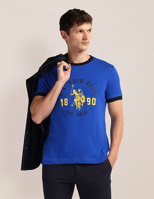 U S Polo Assn Crew Neck Brand Print T-Shirt