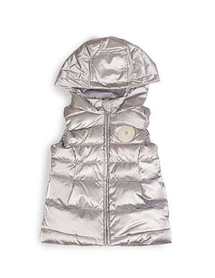 U.S. Polo Assn. Kids Girls Hooded Puffer Gilet Jacket