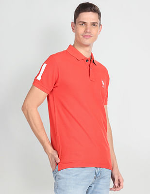 U S Polo Assn Denim Co Solid Muscle Fit Polo Shirt