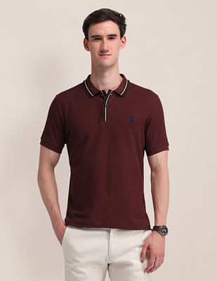 U S Polo Assn Solid Slim Fit Polo Shirt