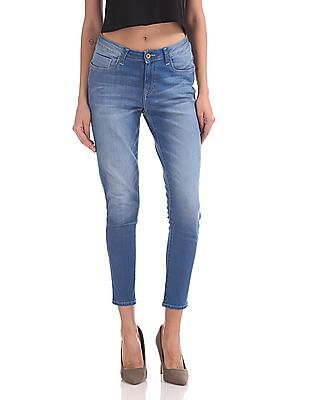 U S Polo Assn Women Super Skinny Fit Stone Wash Jeans