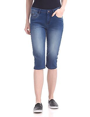 Buy Flying Machine Women Mid Rise Capri Jeans - NNNOW.com