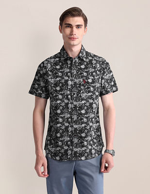 U S Polo Assn Tailored Fit Floral Shirt