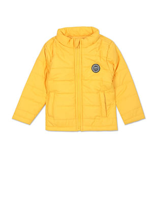 U S Polo Assn Kids High Neck Solid Puffer Jacket