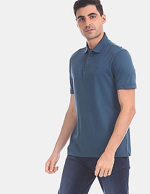 calvin klein blue polo shirt