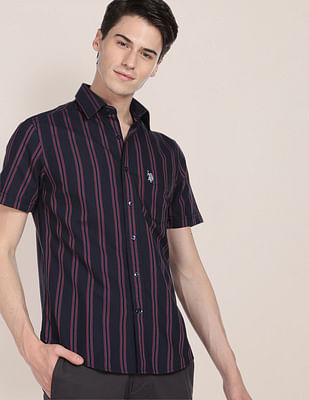 U S Polo Assn Iconic Oxford Stripe Shirt