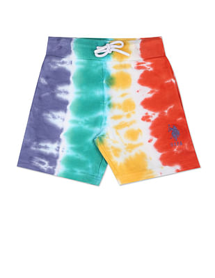 U S Polo Assn Kids Boys Tie-Dye Cotton Coordinate Shorts