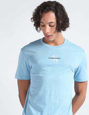 Tシャツ・カットソー ^ ^ Women's Charcoal Hero Monologo Crewneck Short Buy Calvin Klein Jeans Crew Neck Monologo T-Shirt - NNNOW.com