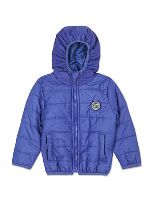 U S Polo Assn Kids Solid Hooded Puffer Jacket