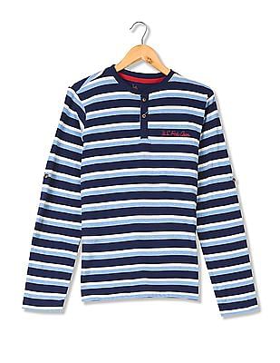 POLO ASSN U.S Boys Long Sleeve Graphic Printed T-Shirt