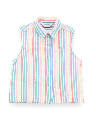 U S Polo Assn Kids Vertical Stripe Cotton Top