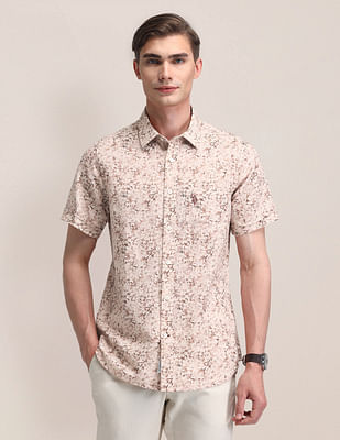 U S Polo Assn Tailored Fit Printed Shirt