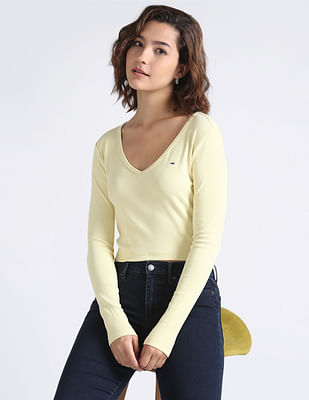 Buy Classic Cotton Solid Tshirt for Womens Online In India At