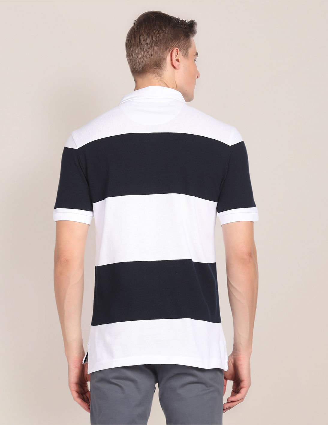 【BAON】25SS★ [BAONHAUS] AANS Stripe Rugby Collar S/S T BQ079_PP4086