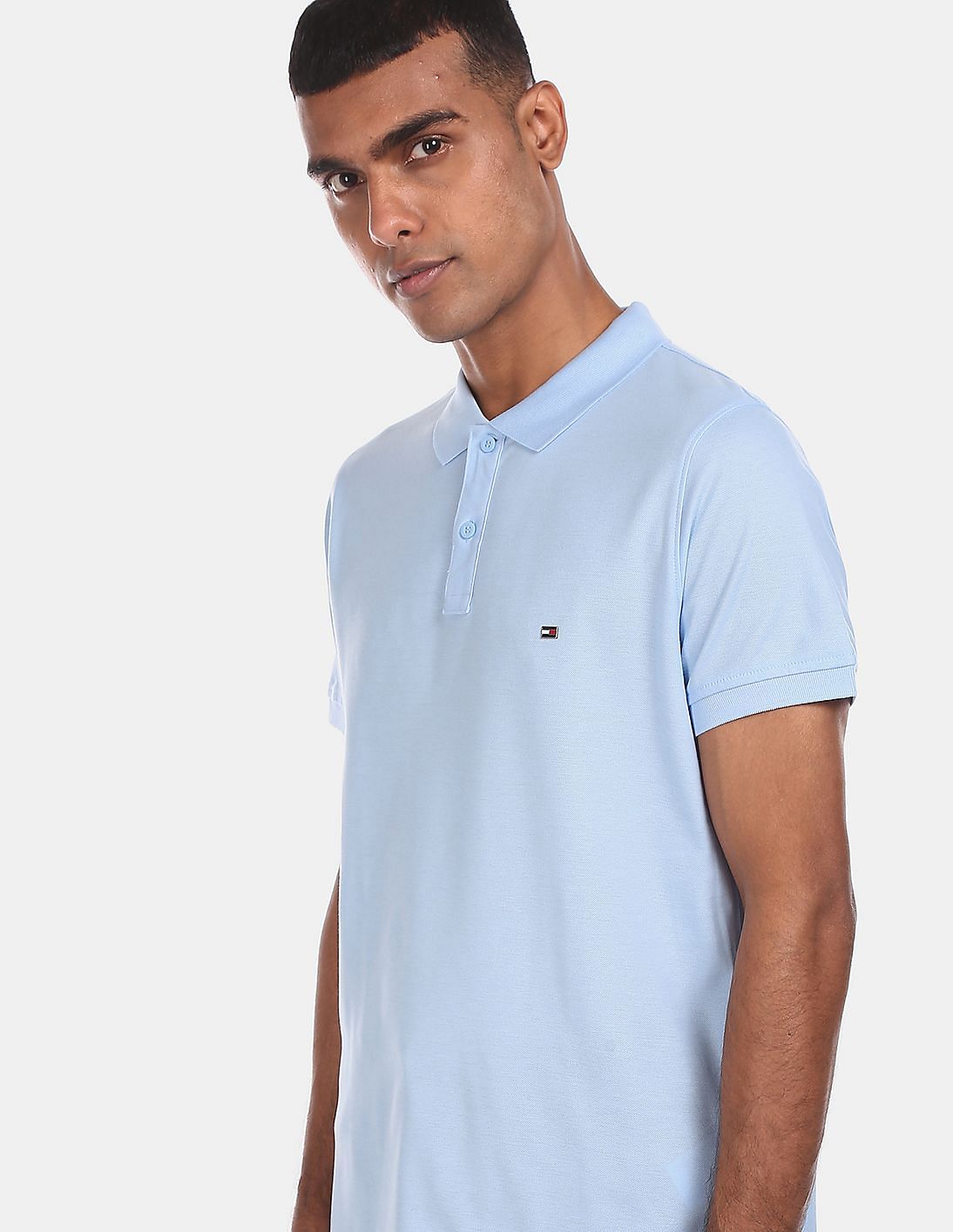 tommy hilfiger light blue polo shirt