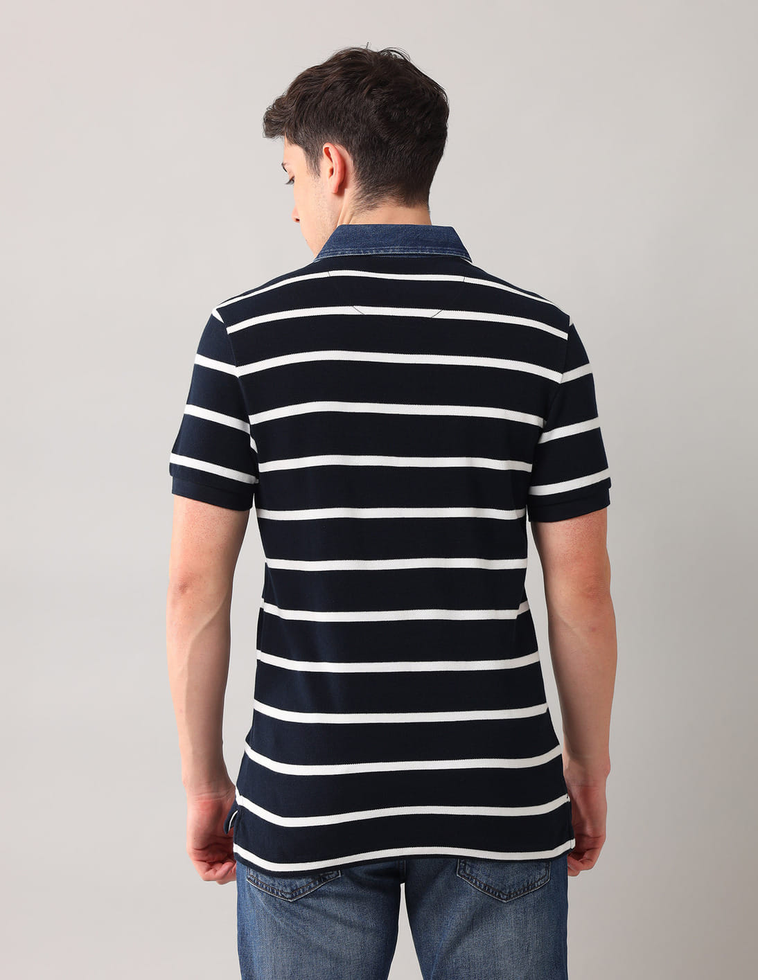 Buy U.S. Polo Assn. Denim Co. Horizontal Stripes Pure Cotton Polo