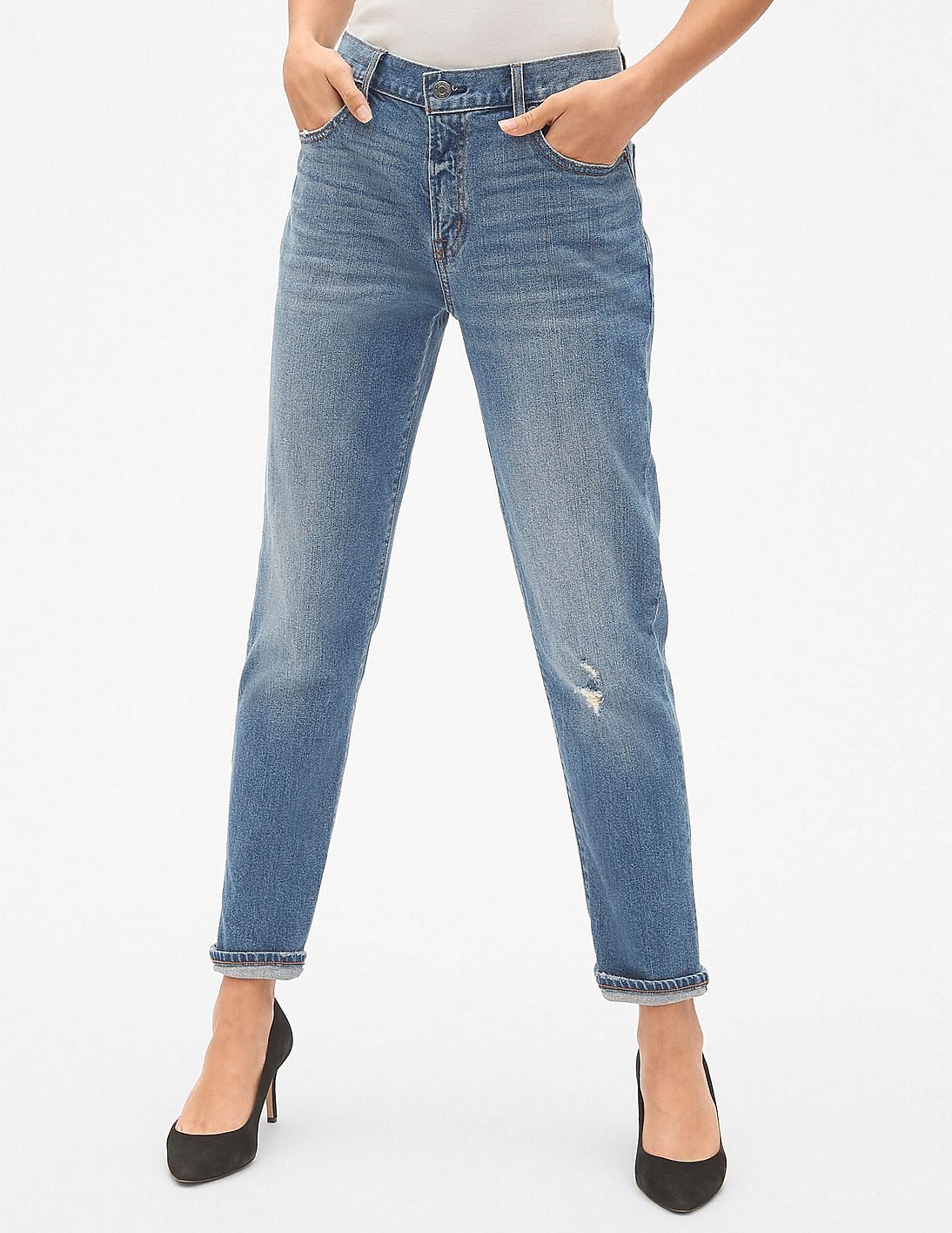 gap high rise girlfriend jeans