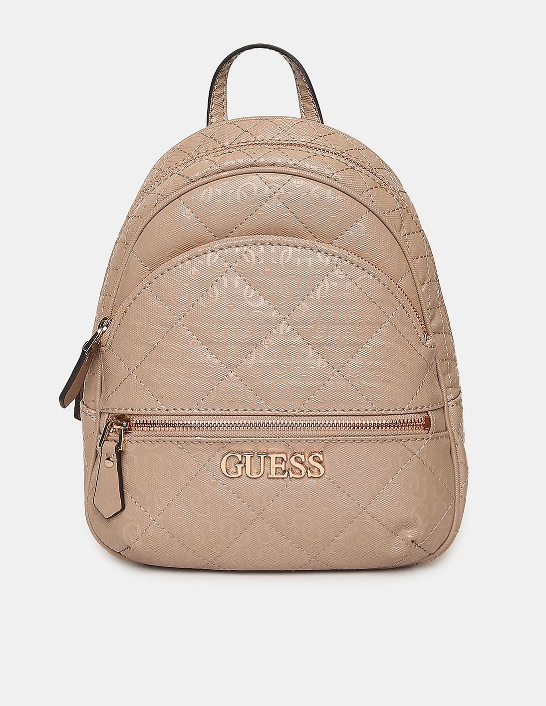 Buy GUESS Women Beige Wilona Quilted Backpack - NNNOW.com