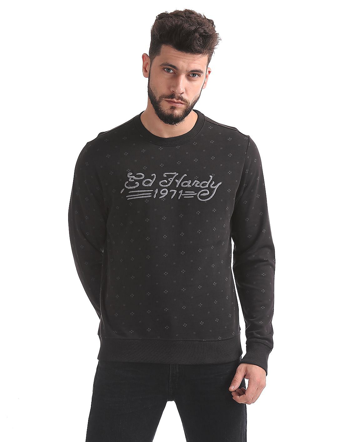 Buy Ed Hardy Men Regular Fit Printed Sweatshirt - NNNOW.com