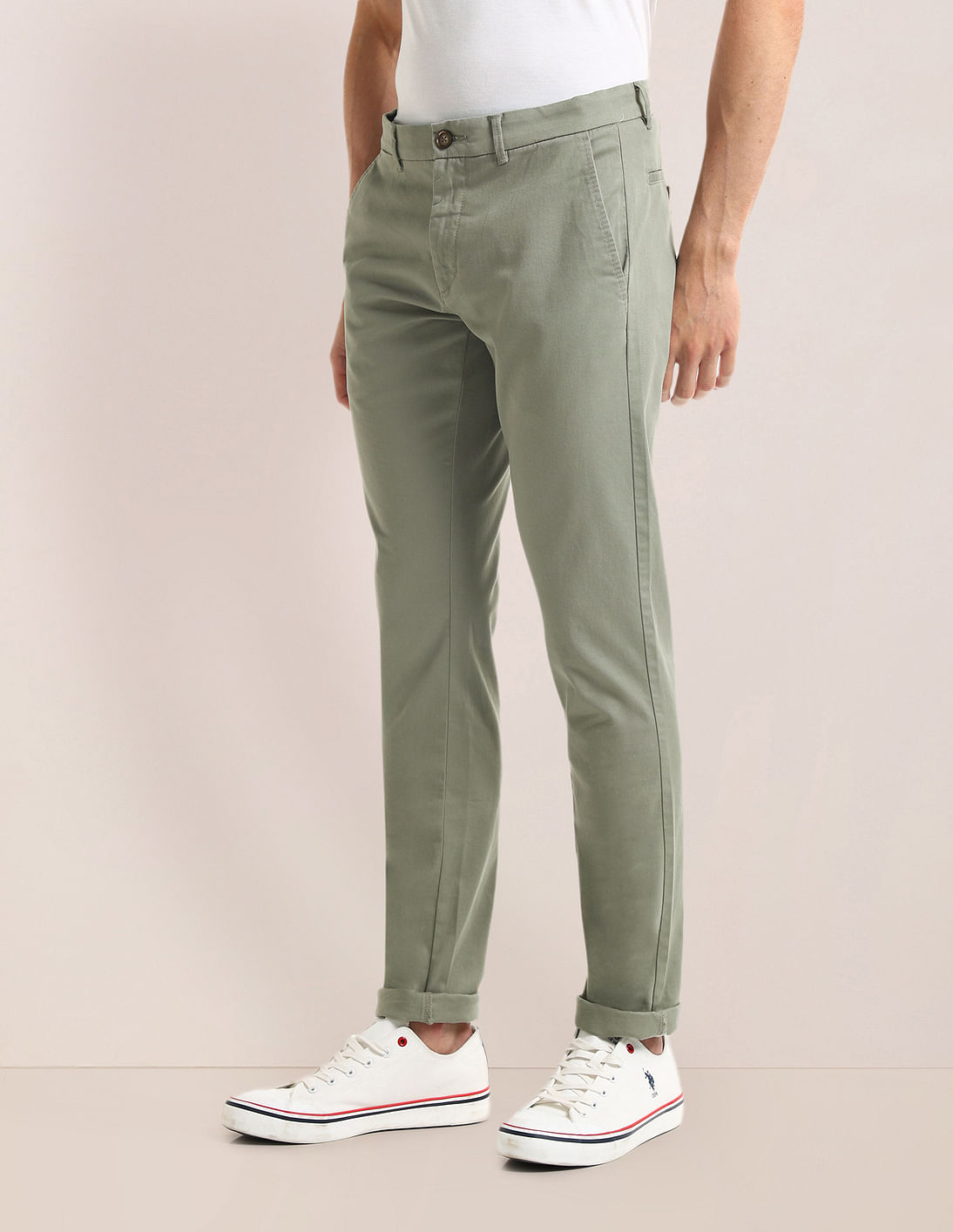 【COLOR iN ID】Denver cotton pants Buy U.S. Polo Assn. Denver Slim Solid Trousers - NNNOW.com