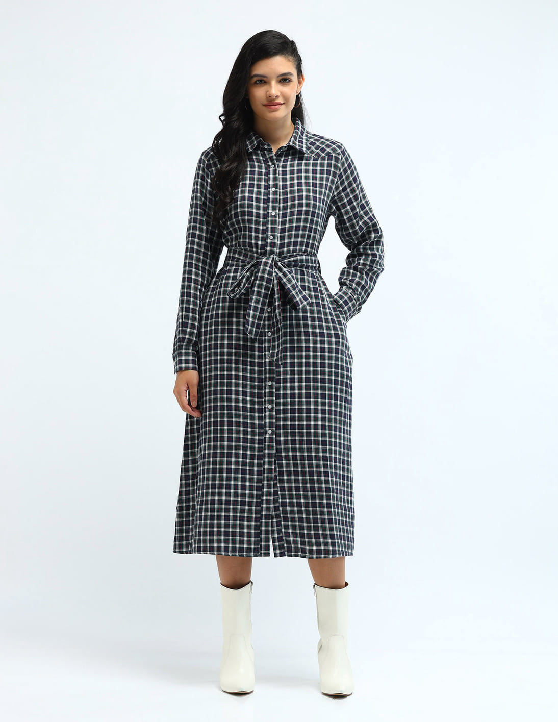 Buy U.S. Polo Assn. Women Tatan Check Shirt Dress - NNNOW.com