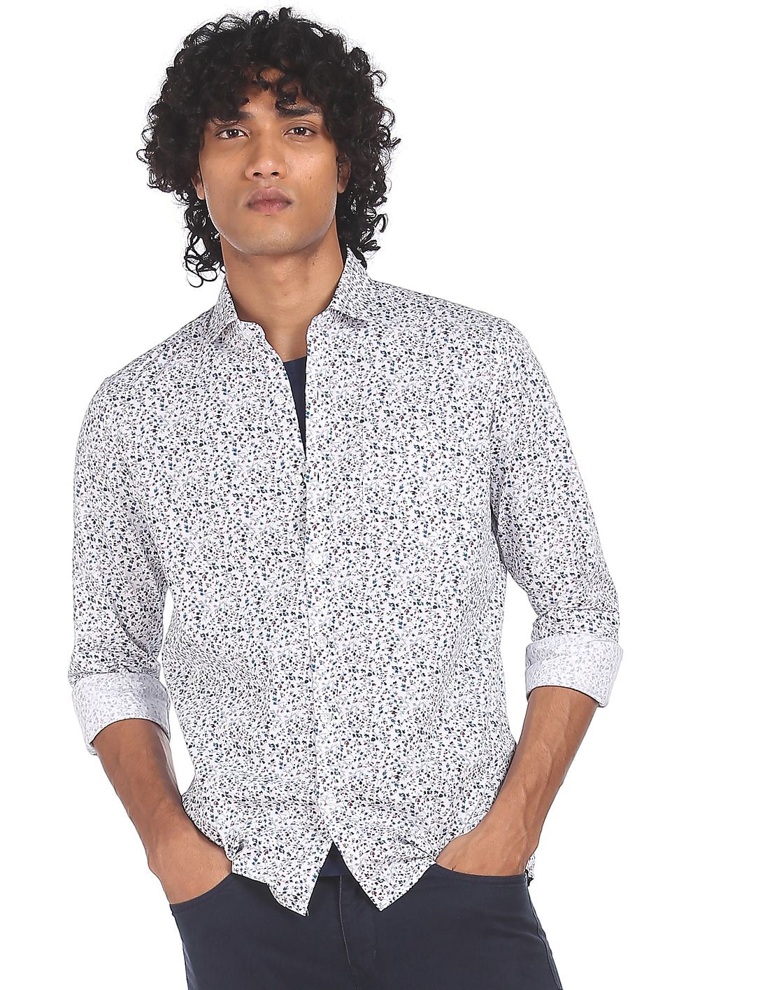 Floral collared shirt mens Clearance