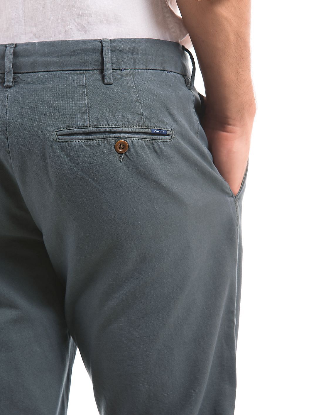 Buy Gant Men Regular Fit Cotton Linen Pants - NNNOW.com
