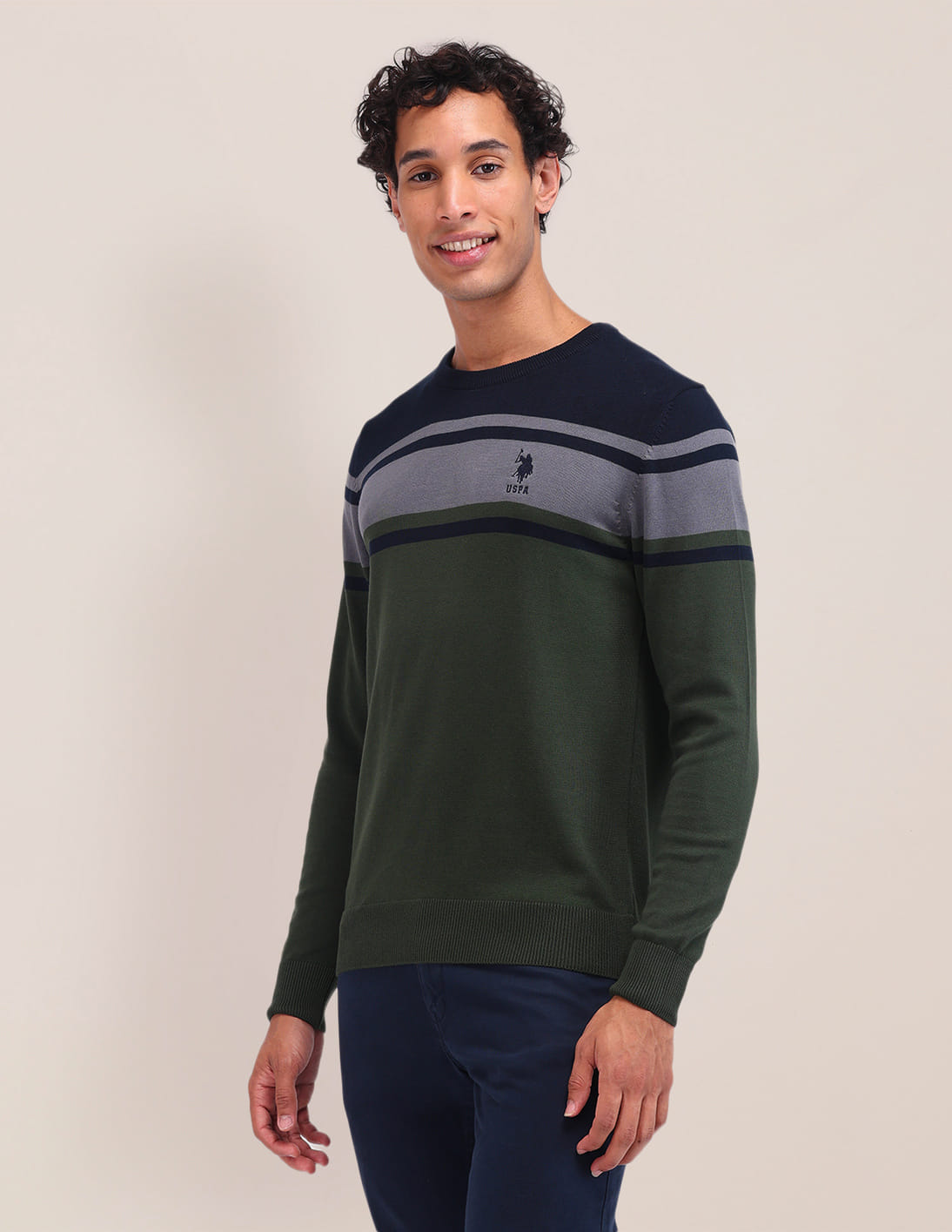 Buy U.S. Polo Assn. Regular Fit Striped Sweater - NNNOW.com