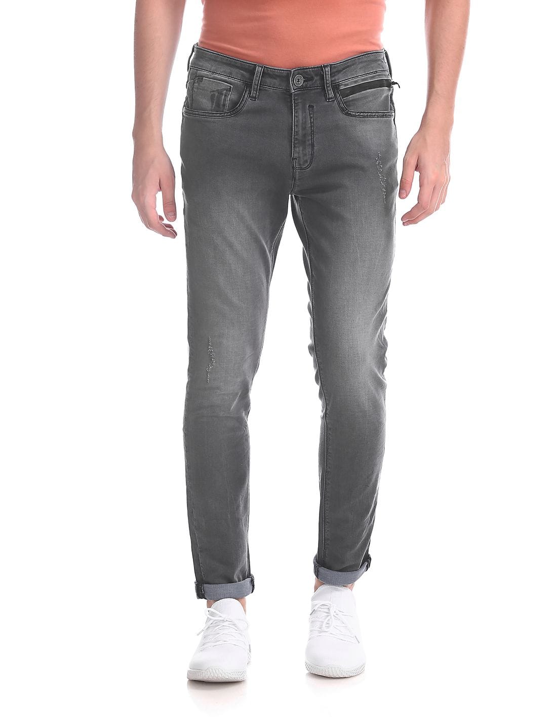 slim fit mid rise jeans