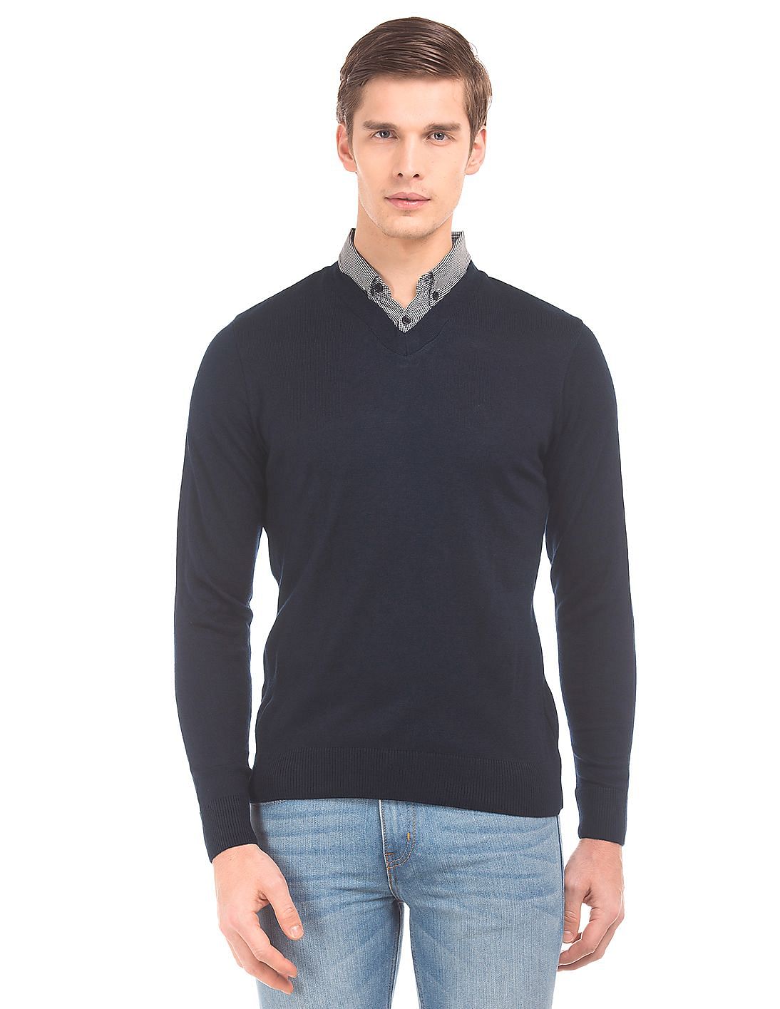 sweater attached to shirt